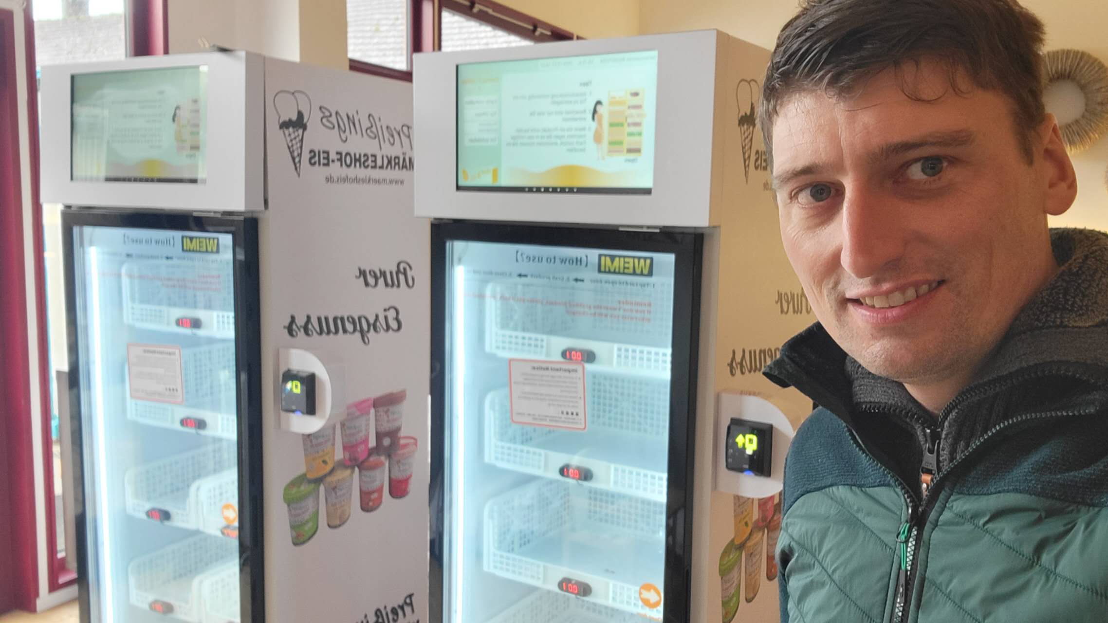 German Client Expands Ice Cream Business with Weimi Weight Sensor Vending Machine