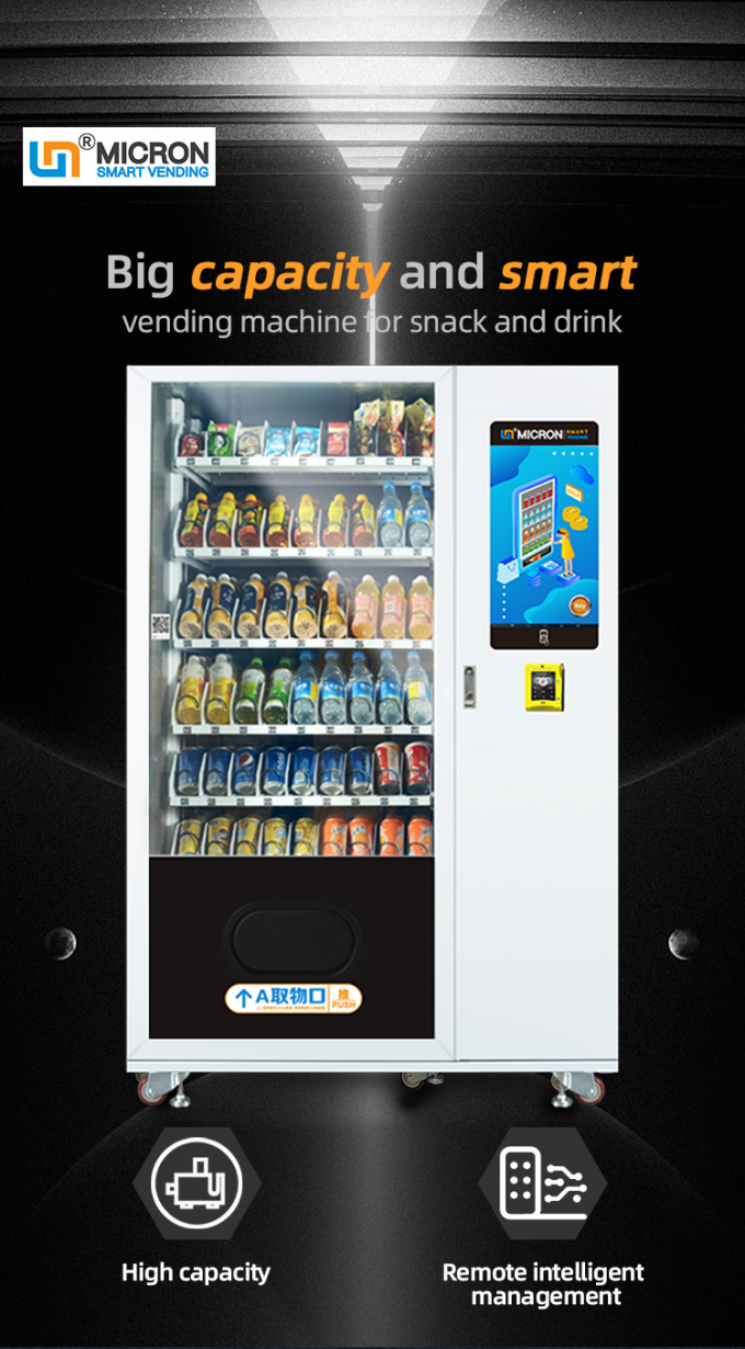 This food vending machine is suitable for selling snack and drink.