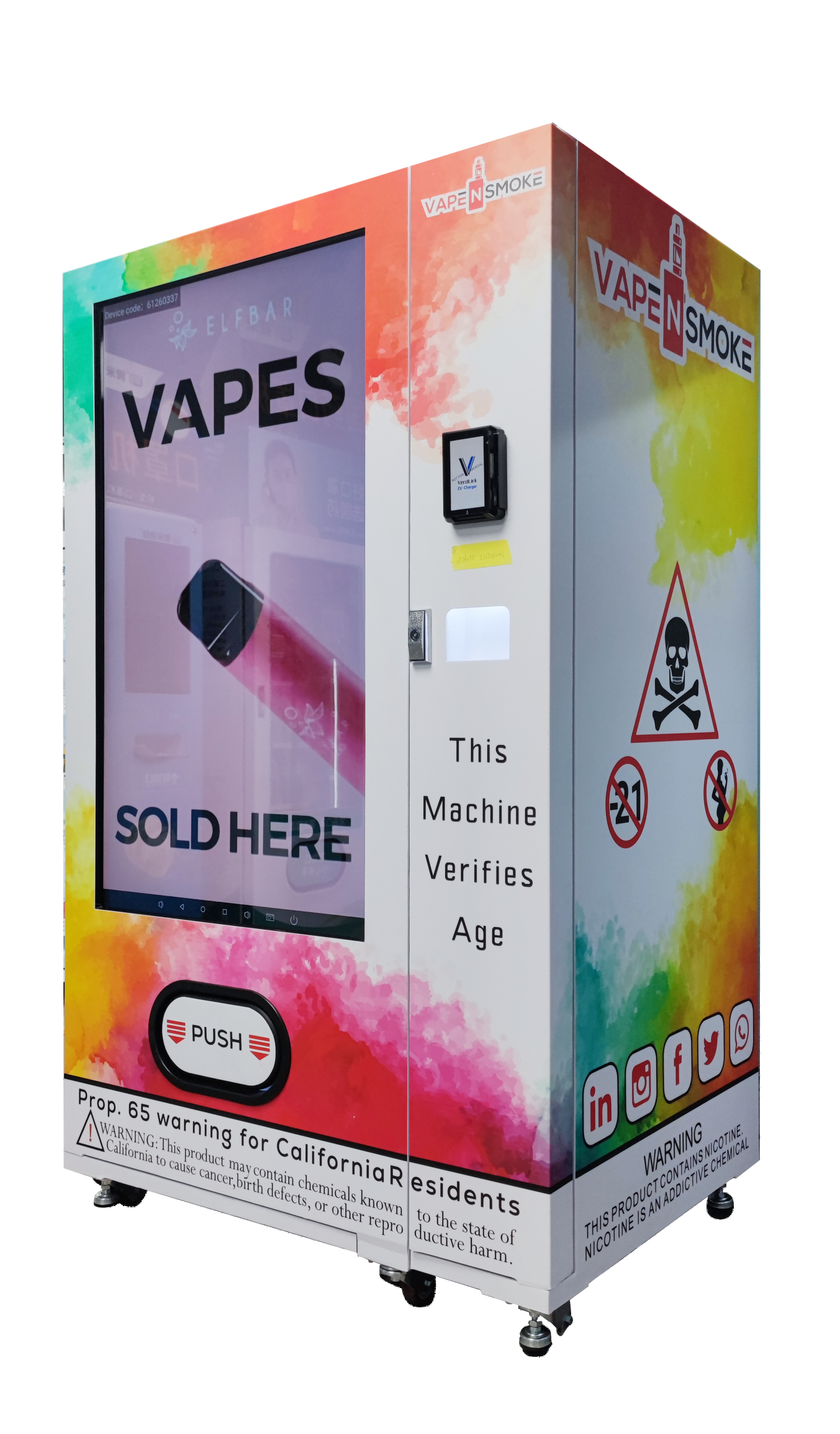 big touch screen vape vending machine