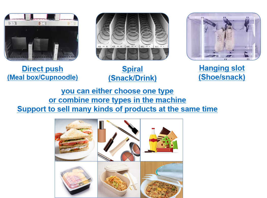 Hot meal and snack vending machine in South Korea. Micron Smart Vending