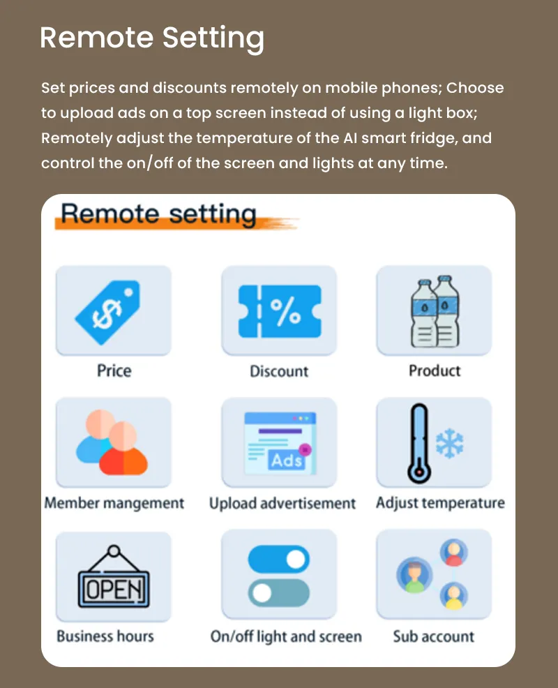 AI vending machine can remote setting