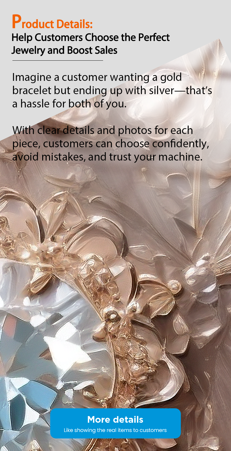 jewelry vending machine can help customers choose the perfect jewelry and boost sales