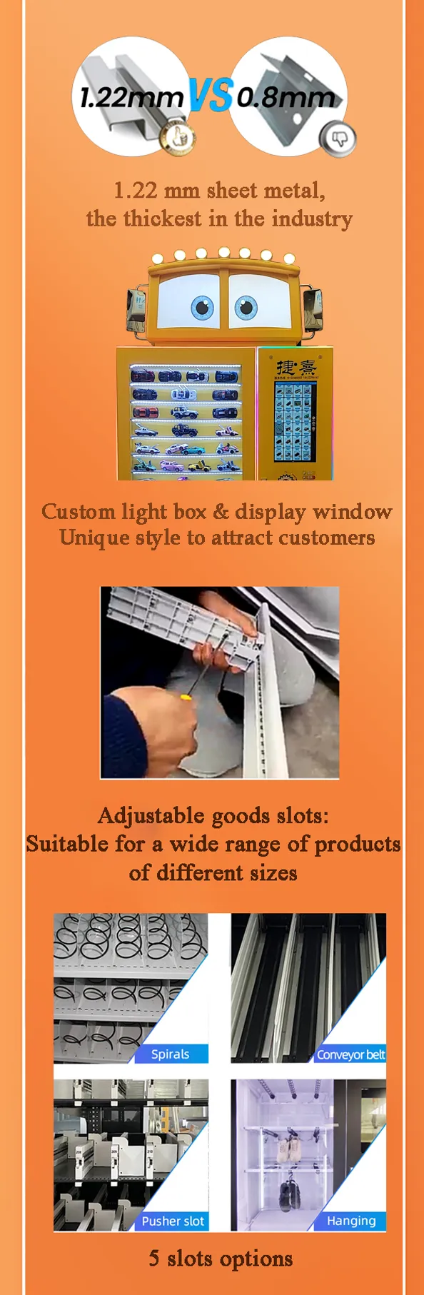 micron toy vending machine with 18 month warranty and high quality hardware