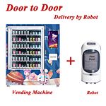 Máy bán hàng tự động Desgin mới 2022 + Robot. Đơn đặt hàng bán lẻ mới không cần giám sát từ điện thoại di động, Đồ ăn nhẹ và đồ uống sẽ đến tay bạn.