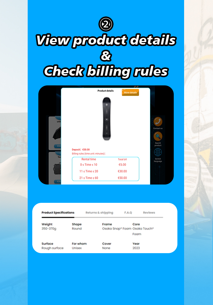 Before renting, customer should view the product detail and check billing rules.