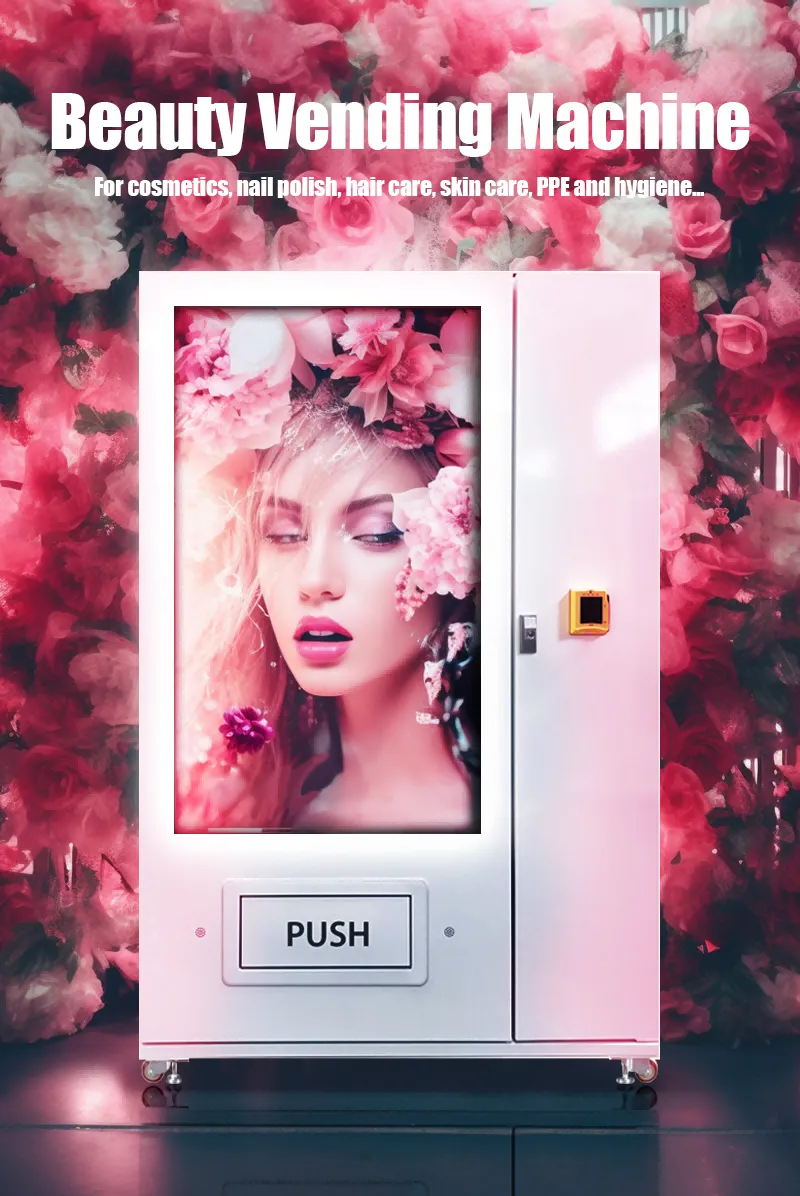 micron beauty vending machine with large touch screen for davertisement