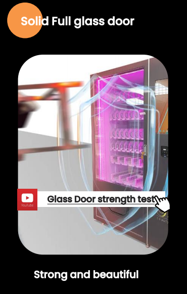 samrt vending machine solid full glass door