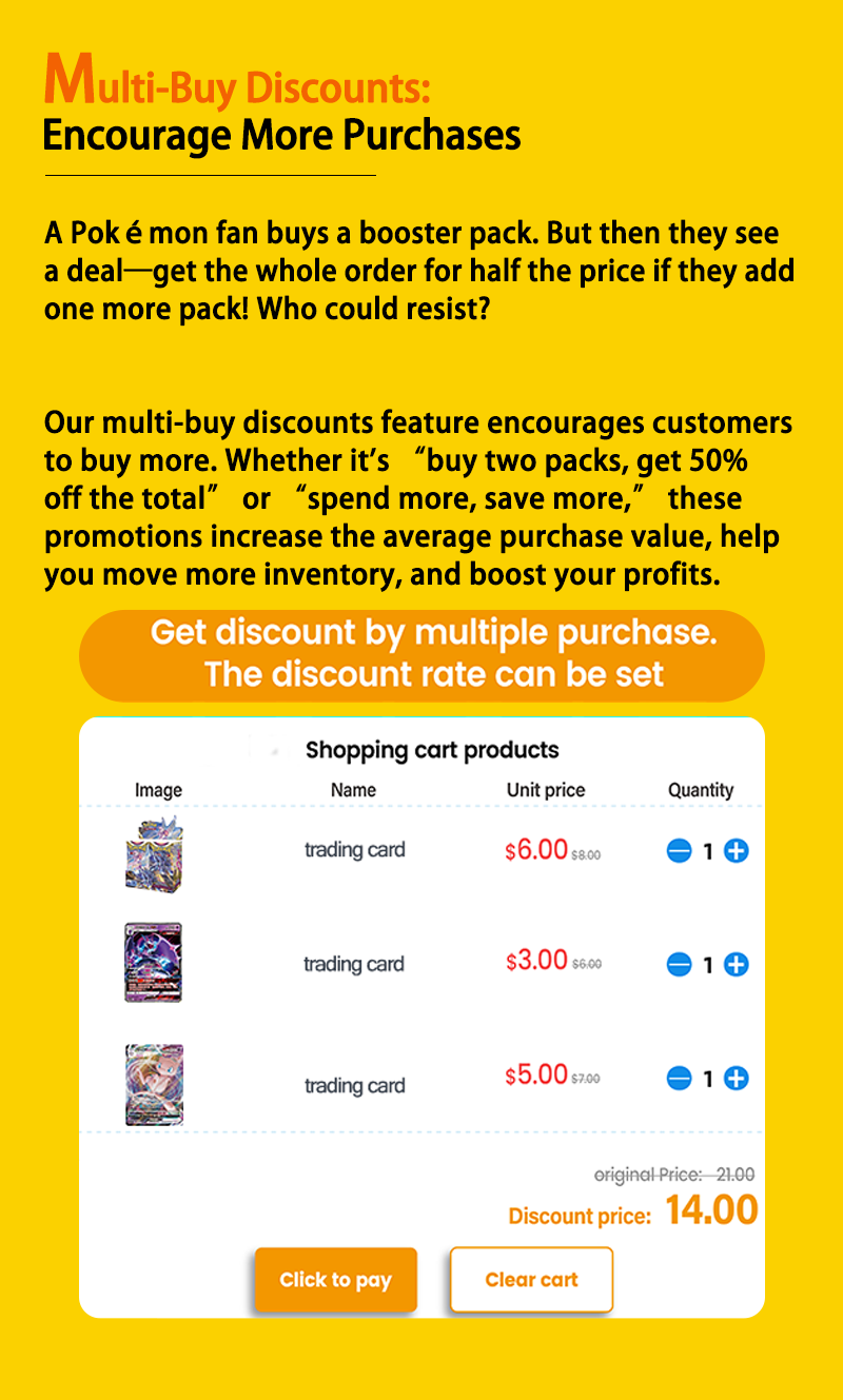 trading card vending machine discounts on multi-buys