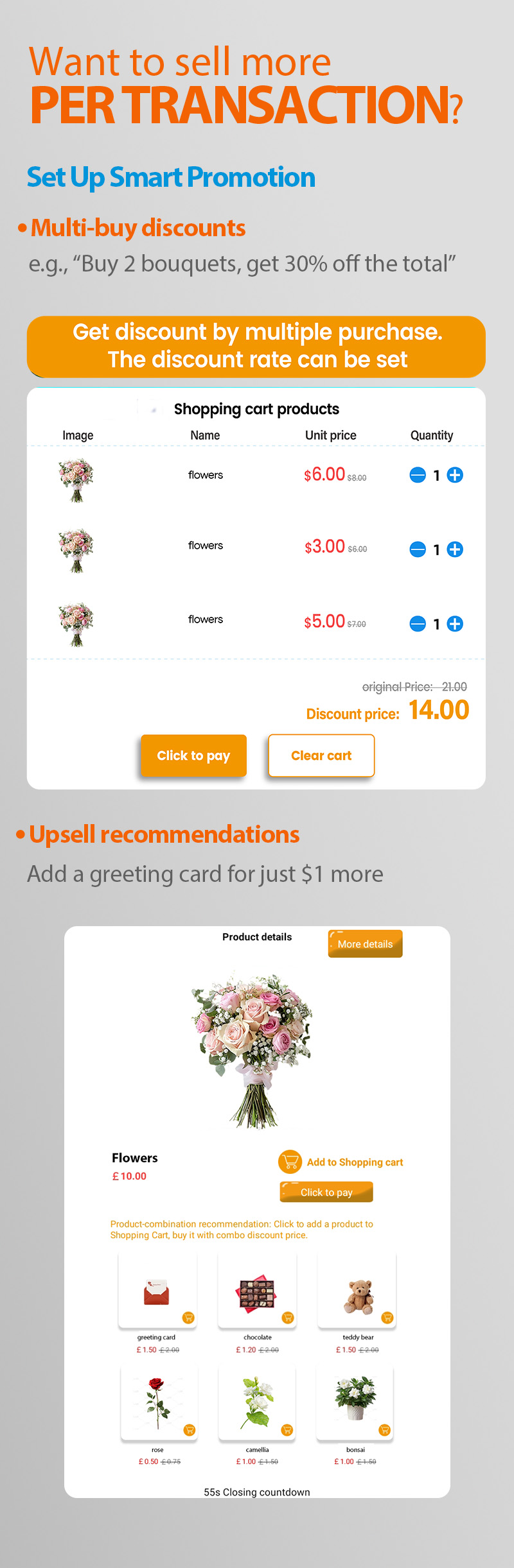 You can set a multi-buy discount and bundle sale discount for your locker vending machine, they can help you boost your profit.