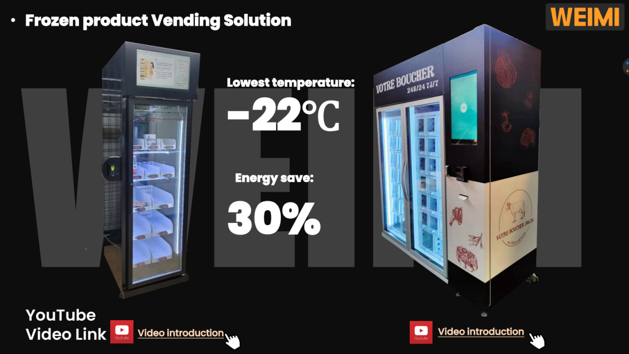 frozen product vending machine