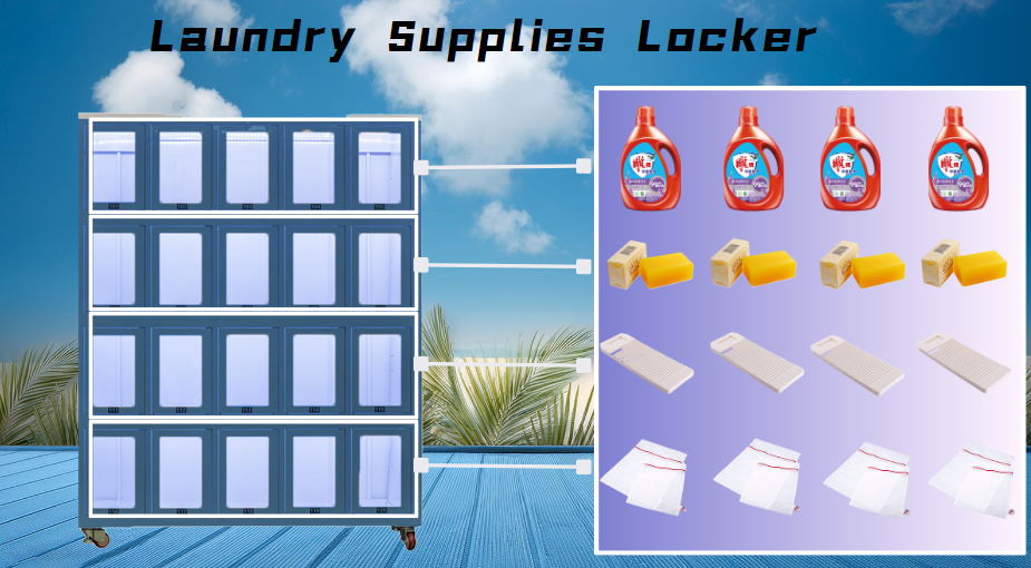 Product display of laundry product vending machine