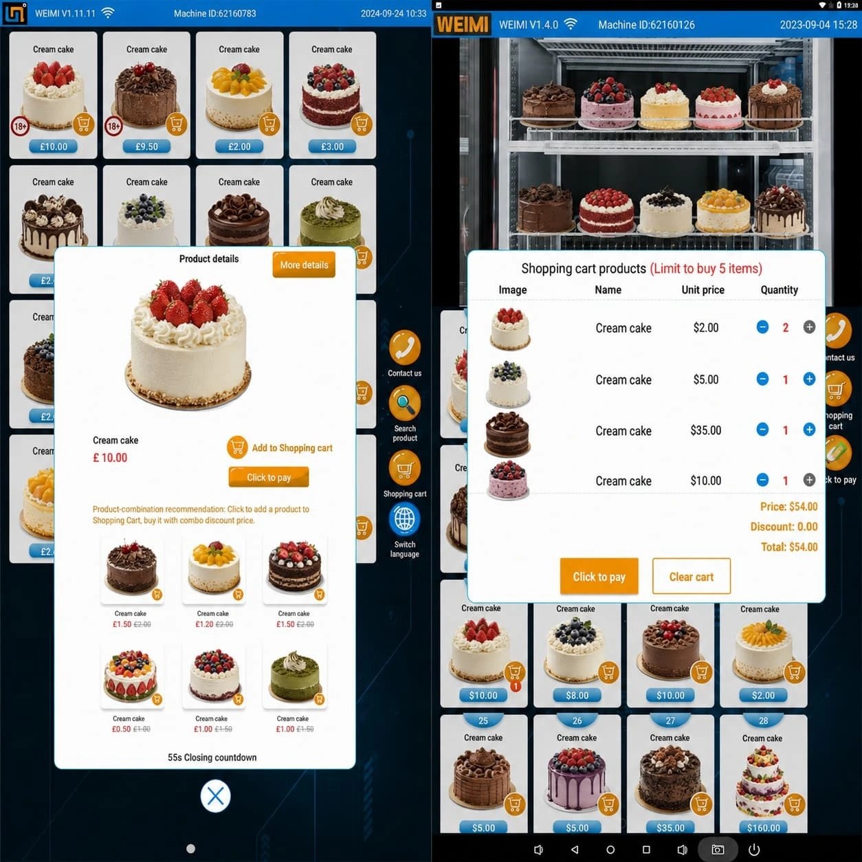 You can set a bundle sale discount and multi buy discount for your locker vending machine.
