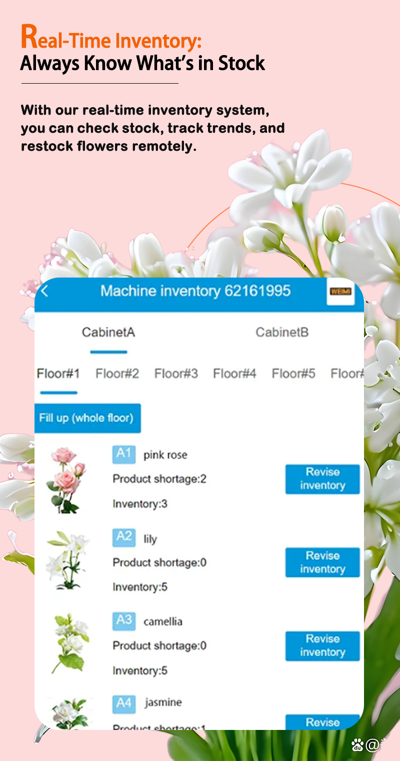 WEIMI Refrigerated Fresh Bouquet Flower Vending Machine