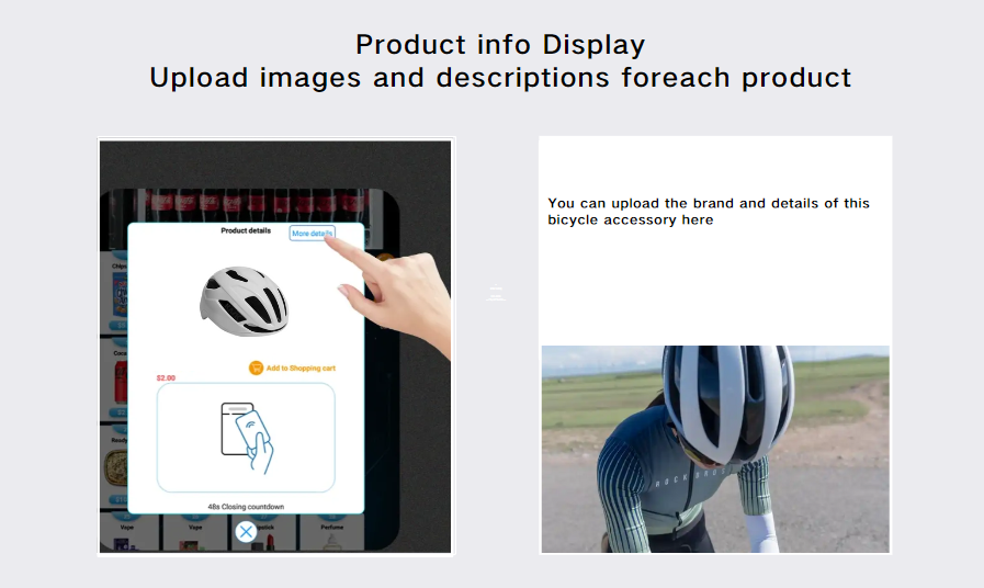 Bike Fixation Vending Machine can checking product detail
