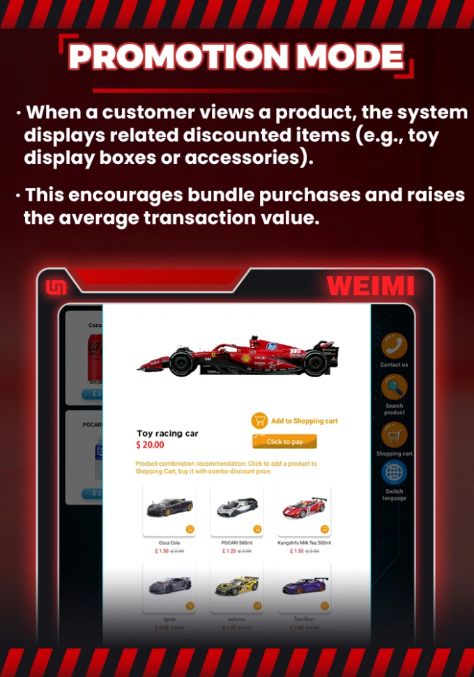 Smart Toy Vending Machine with Transparent Display Cabinet and Elevator Delivery for Model Cars & Collectibles