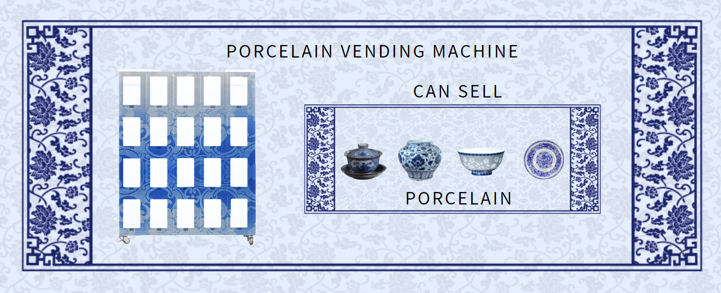 Porcelain vending machin can sell snack and porcelain and toy and culture product