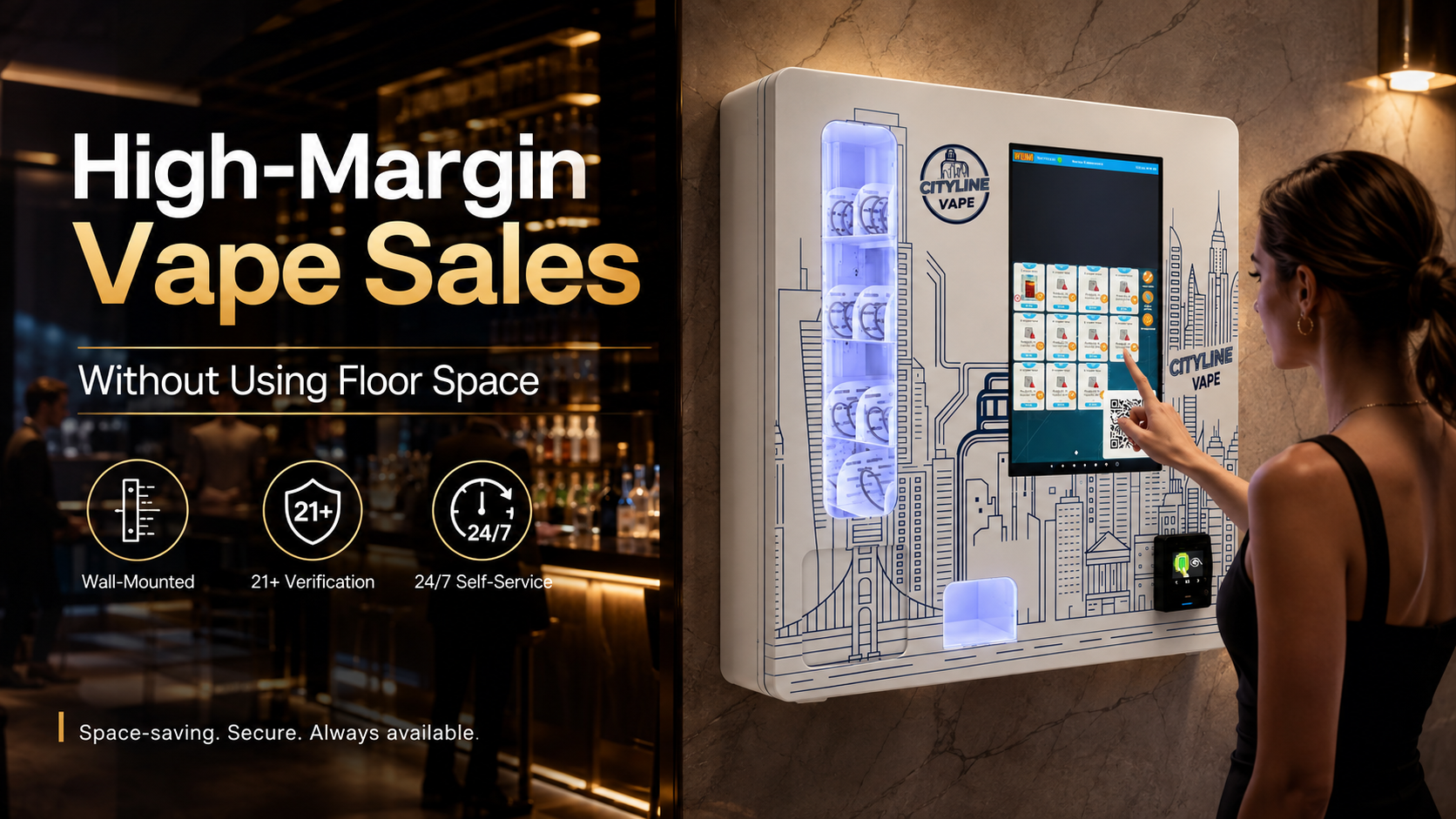 This mini vending machine is suitable for selling vape.