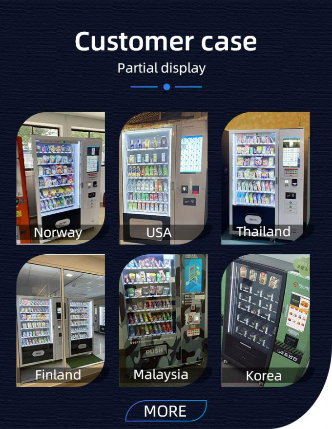 These are some customer cases of snack and drink vending machine.