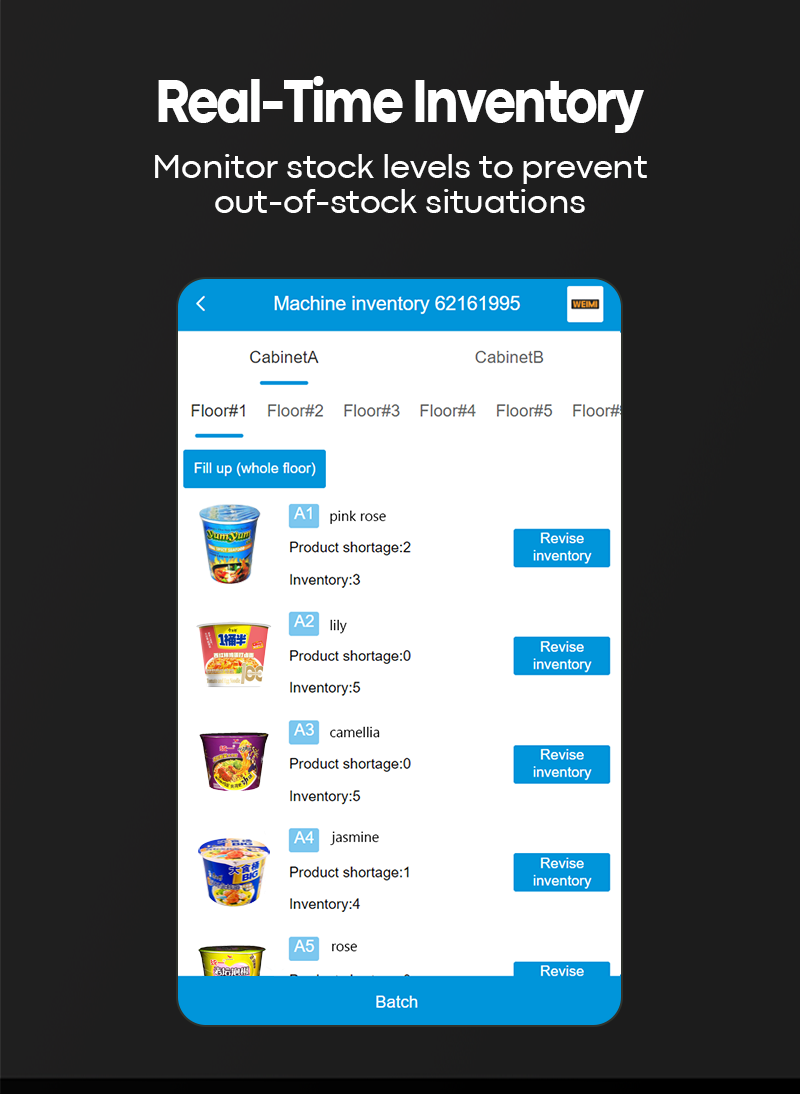 Snacks and Drinks Combo Vending Machine can real time inventory