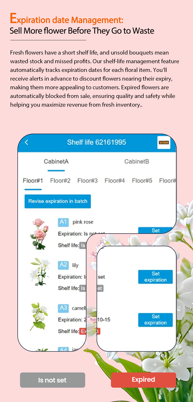 WEIMI Refrigerated Fresh Bouquet Flower Vending Machine
