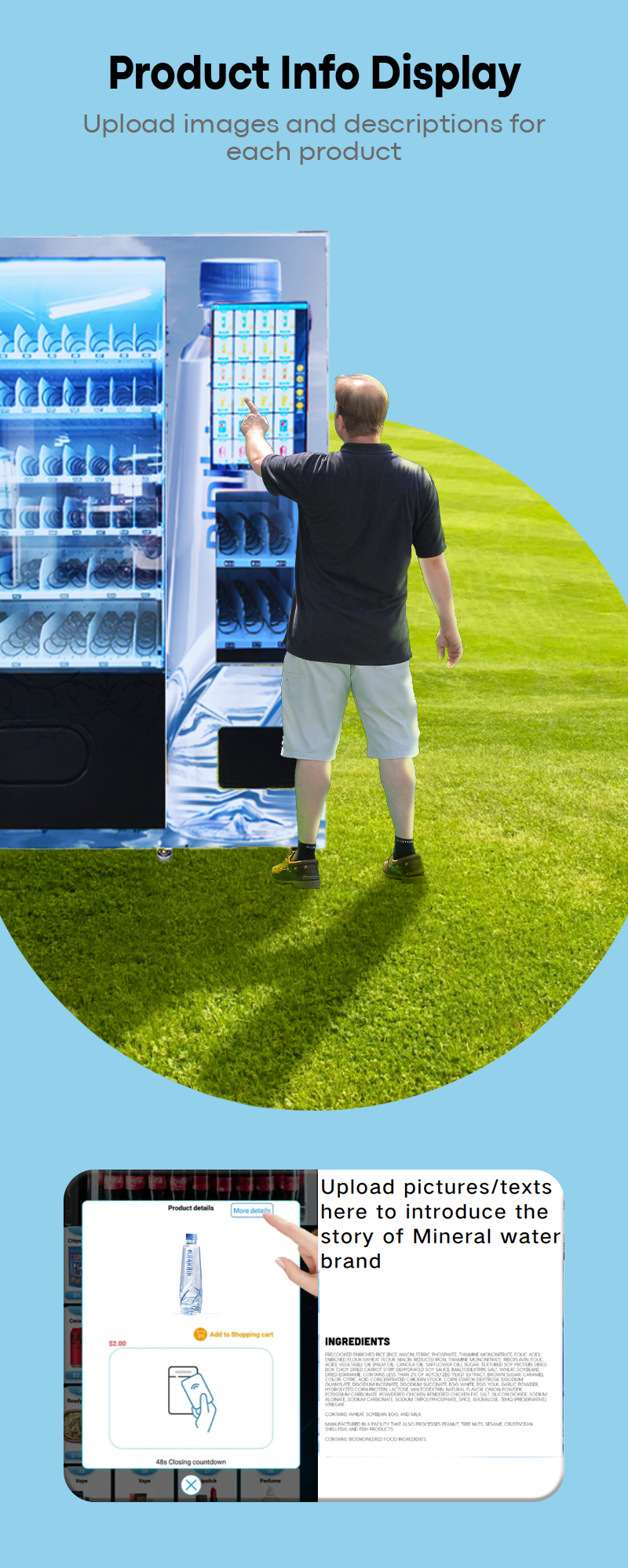 Mineral Water Vending Machine product info display