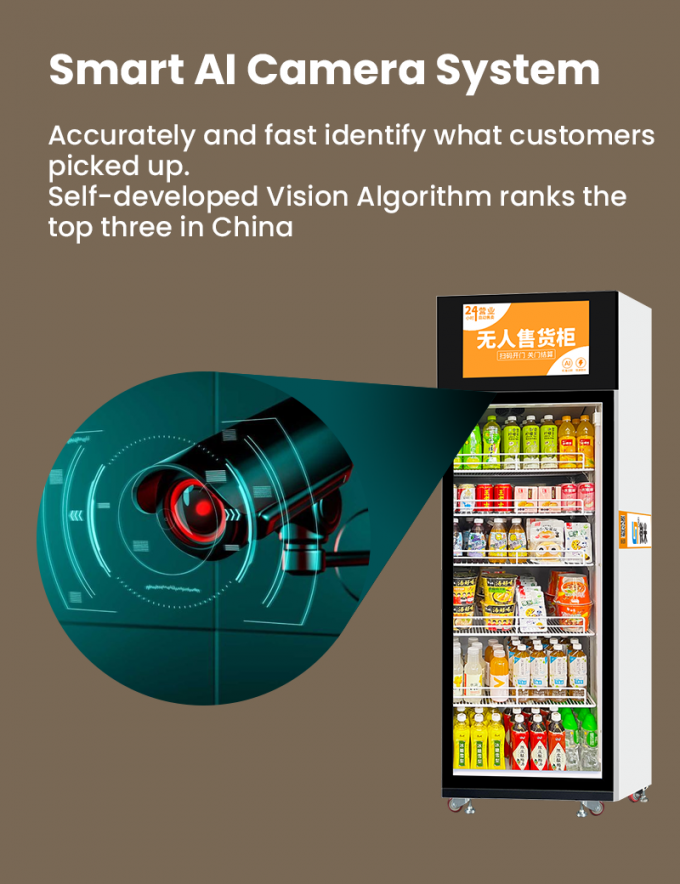 This ai smart fridge has smart ai camera system.