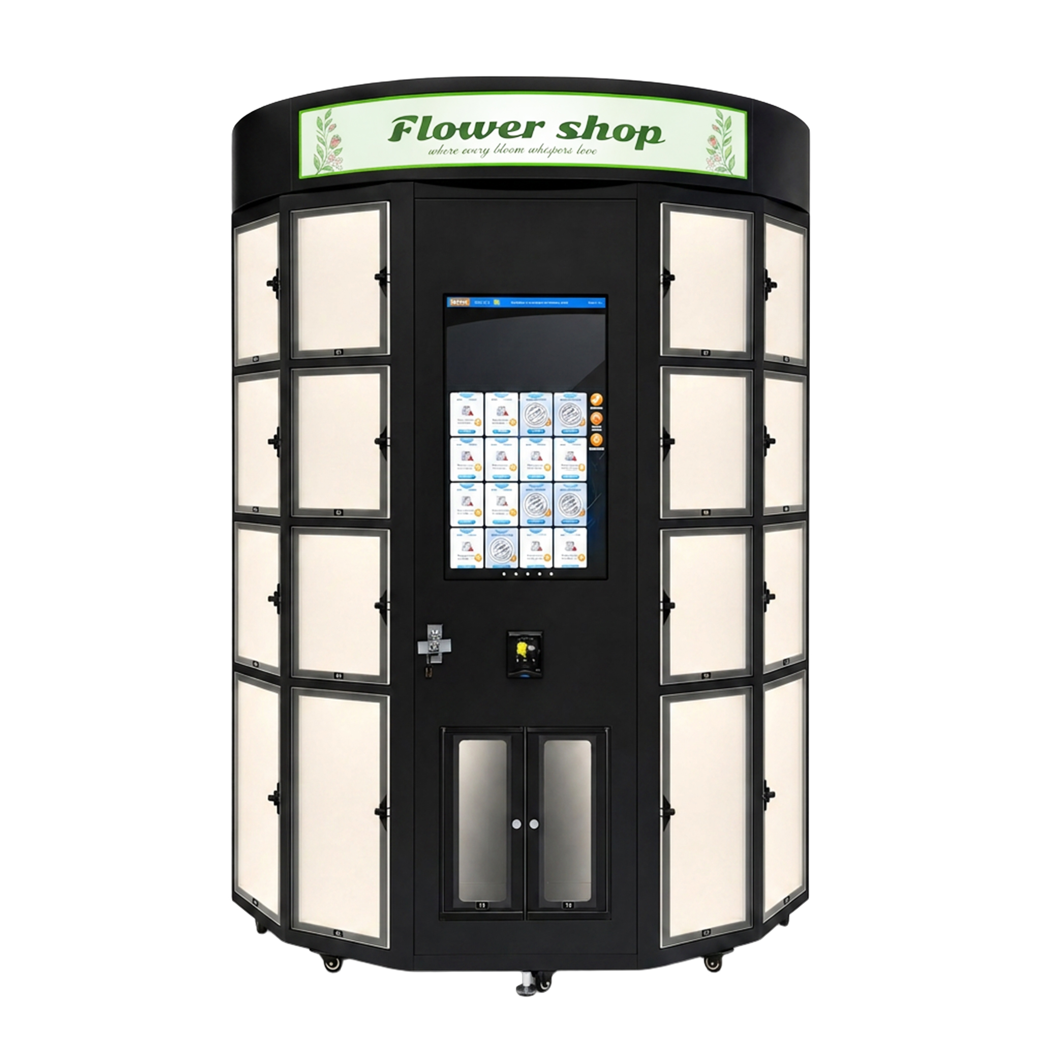 semi circle flower vending machine