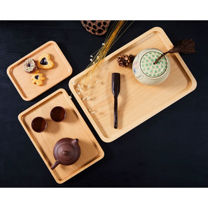 Square Wood Plate,Made of Wholewood,No glue