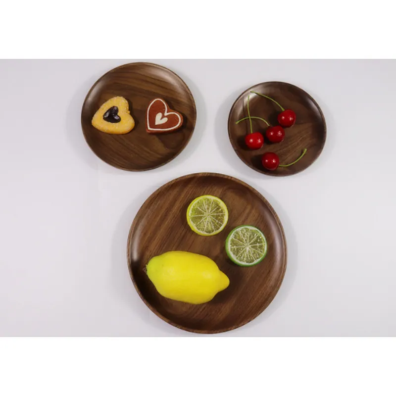 Round Wood Plate,Made of Wholewood,No glue