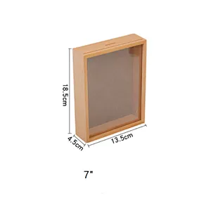 Photo Frame Photo Stand  Natural Solid Wood   Beech Wood Black walnut