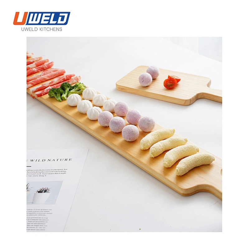 Uweld Kitchens Natural Solid Wood Sushi Plate Serving Plate Wood Serving Trays Black Walnut Serving Plates