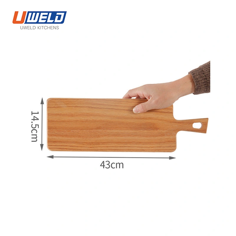 Uweld Kitchens Natural Solid Wood Cheese Cutting Board Serving Plate Steak Board Pizza Board Beech Wood Black walnut