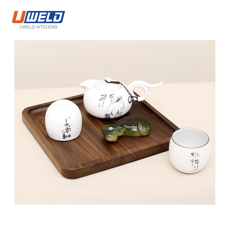 Uweld Kitchens Natural Solid Wood Serving Plate Wood Cheese Cutting Board Bread Board Black Walnut Steak Board