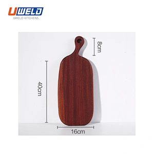 Uweld Kitchens Natural Solid Wood Serving Plate Steak Board Pizza Board Cutting Board  Butcher Block  Beech Wood Black walnut