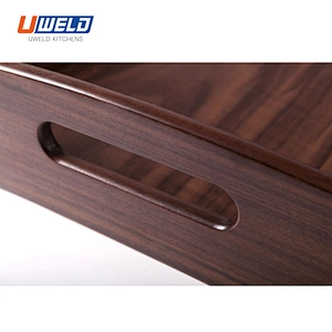 Uweld Kitchens Natural Solid Wood Pizza Serving Plate Wood Serving Trays Black Walnut Serving Plates