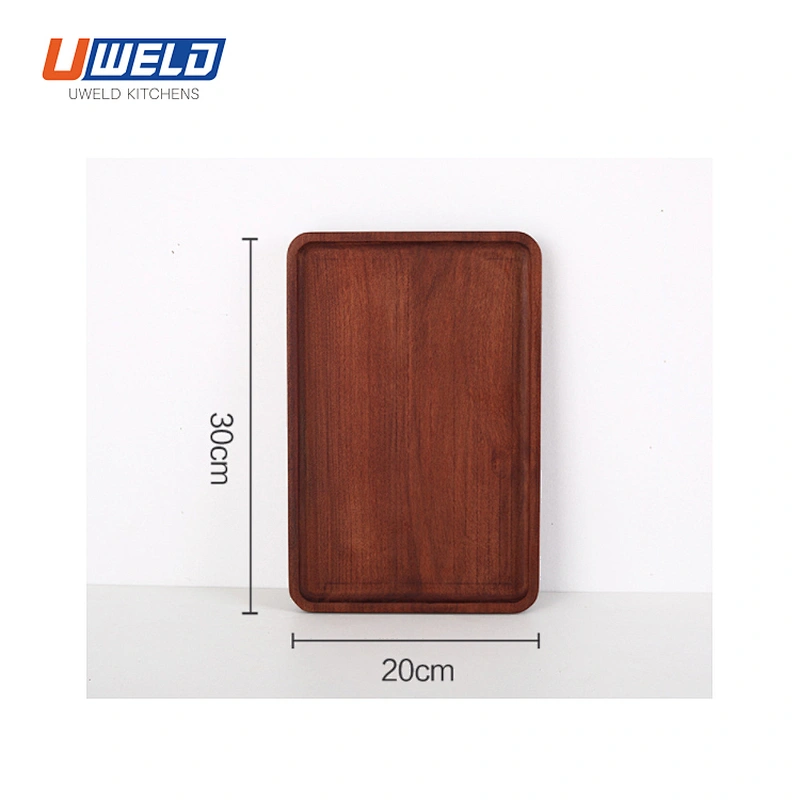 Uweld Kitchens Natural Solid Wood Serving Plate Steak Board Pizza Board Cutting Board  Butcher Block  Beech Wood Black walnut