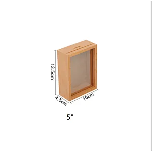Photo Frame Photo Stand  Natural Solid Wood   Beech Wood Black walnut