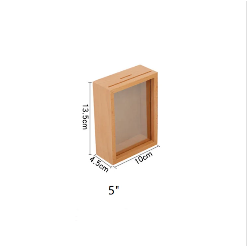Photo Frame Photo Stand  Natural Solid Wood   Beech Wood Black walnut
