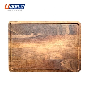 Uweld Kitchens Extra Large Chopping Board Walnut Wood Cutting Board Juice Groove Black Walnut Cutting Board  Butcher Block24*18