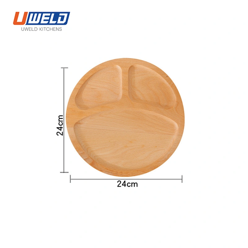 Uweld Kitchens Natural Solid Wood Cheese Cutting Board Serving Plate Steak Board Pizza Board Beech Wood Black walnut