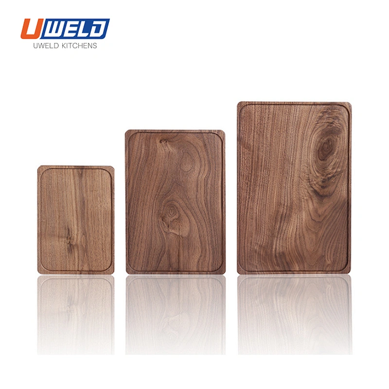 Uweld Kitchens Large Walnut Wood Cutting Board Juice Groove Black Walnut Cutting Board  Butcher Block 16*12