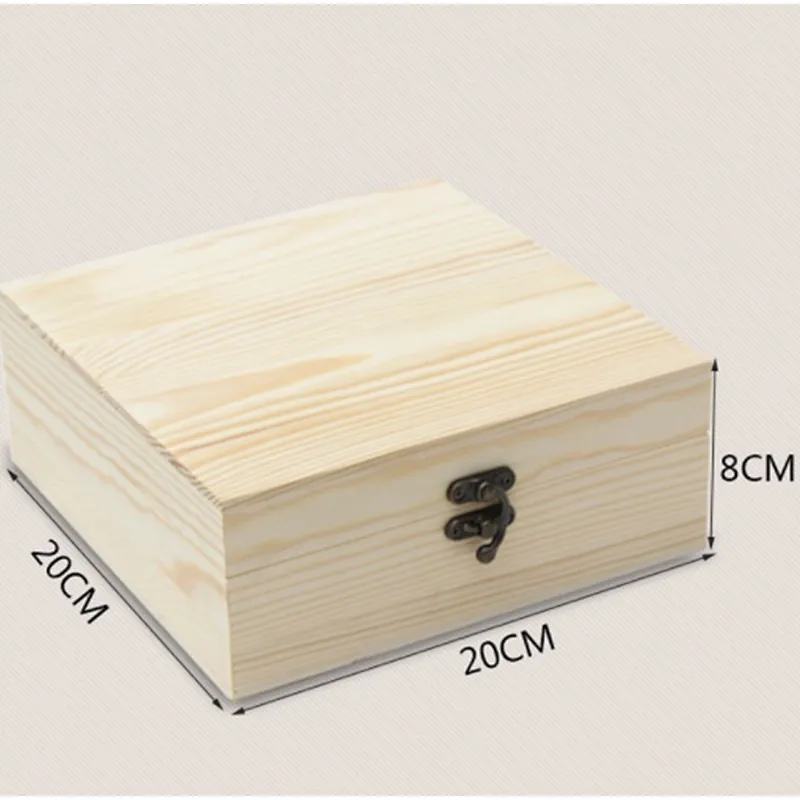 Uweld Kitchens Natural Solid Wood Box Organizer Chest   Beech Wood Black walnut