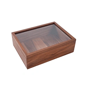 Uweld Kitchens Natural Solid Wood Gift Box Treasure Chest   Beech Wood Black walnut