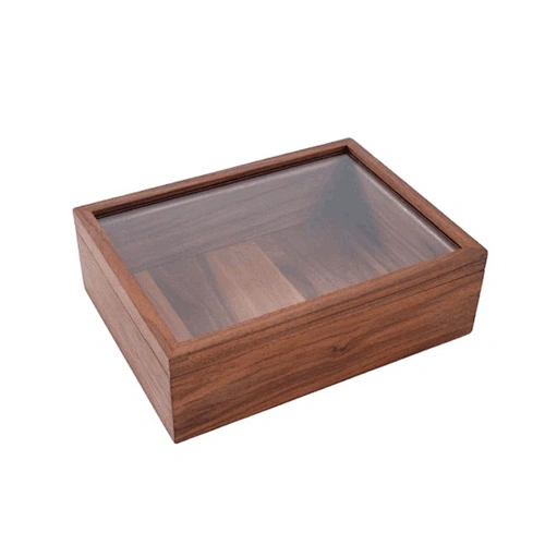 Uweld Kitchens Natural Solid Wood Gift Box Treasure Chest   Beech Wood Black walnut