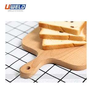 Uweld Kitchens Natural Solid Wood Cheese Cutting Board Serving Plate Steak Board Pizza Board Beech Wood Black walnut