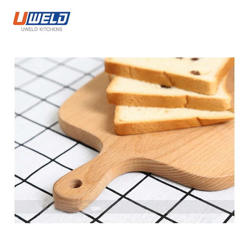 Uweld Kitchens Natural Solid Wood Cheese Cutting Board Serving Plate Steak Board Pizza Board Beech Wood Black walnut