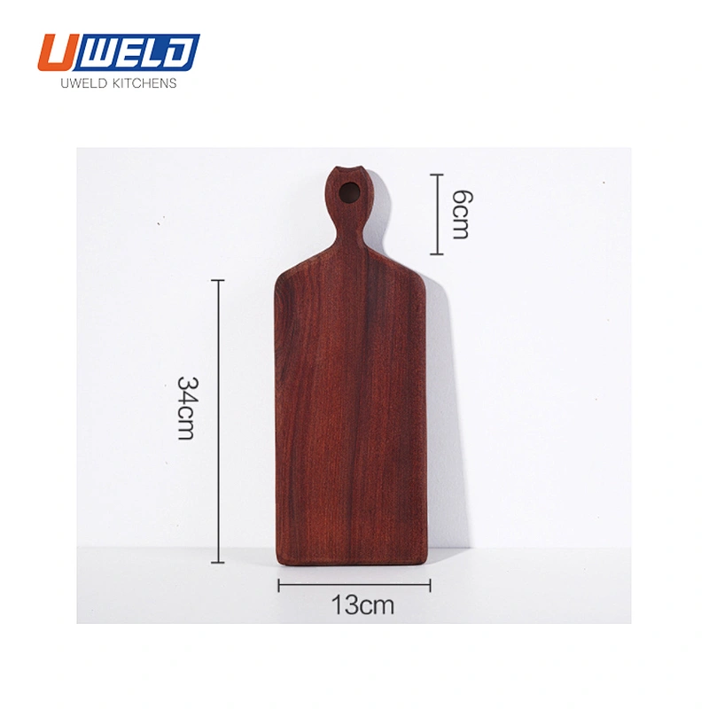 Uweld Kitchens Natural Solid Wood Serving Plate Steak Board Pizza Board Cutting Board  Butcher Block  Beech Wood Black walnut