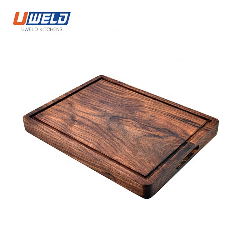 Uweld Kitchens Black Walnut Cutting  Board Personalized chopping Board Juice Groove  Carving Board  16*12