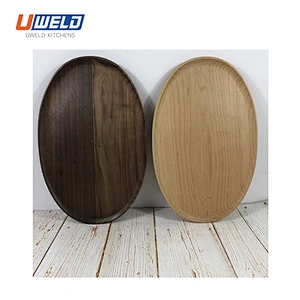 Uweld Kitchens Natural Solid Wood Serving Plate Wood Cheese Cutting Board Bread Board Beech Wood Steak Board