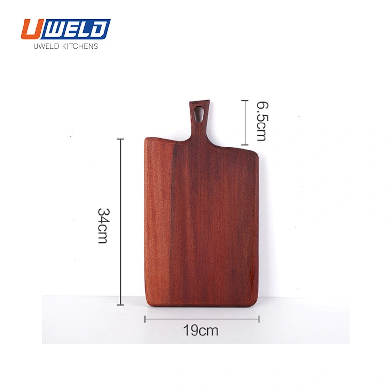 Uweld Kitchens Natural Solid Wood Serving Plate Steak Board Pizza Board Cutting Board  Butcher Block  Beech Wood Black walnut